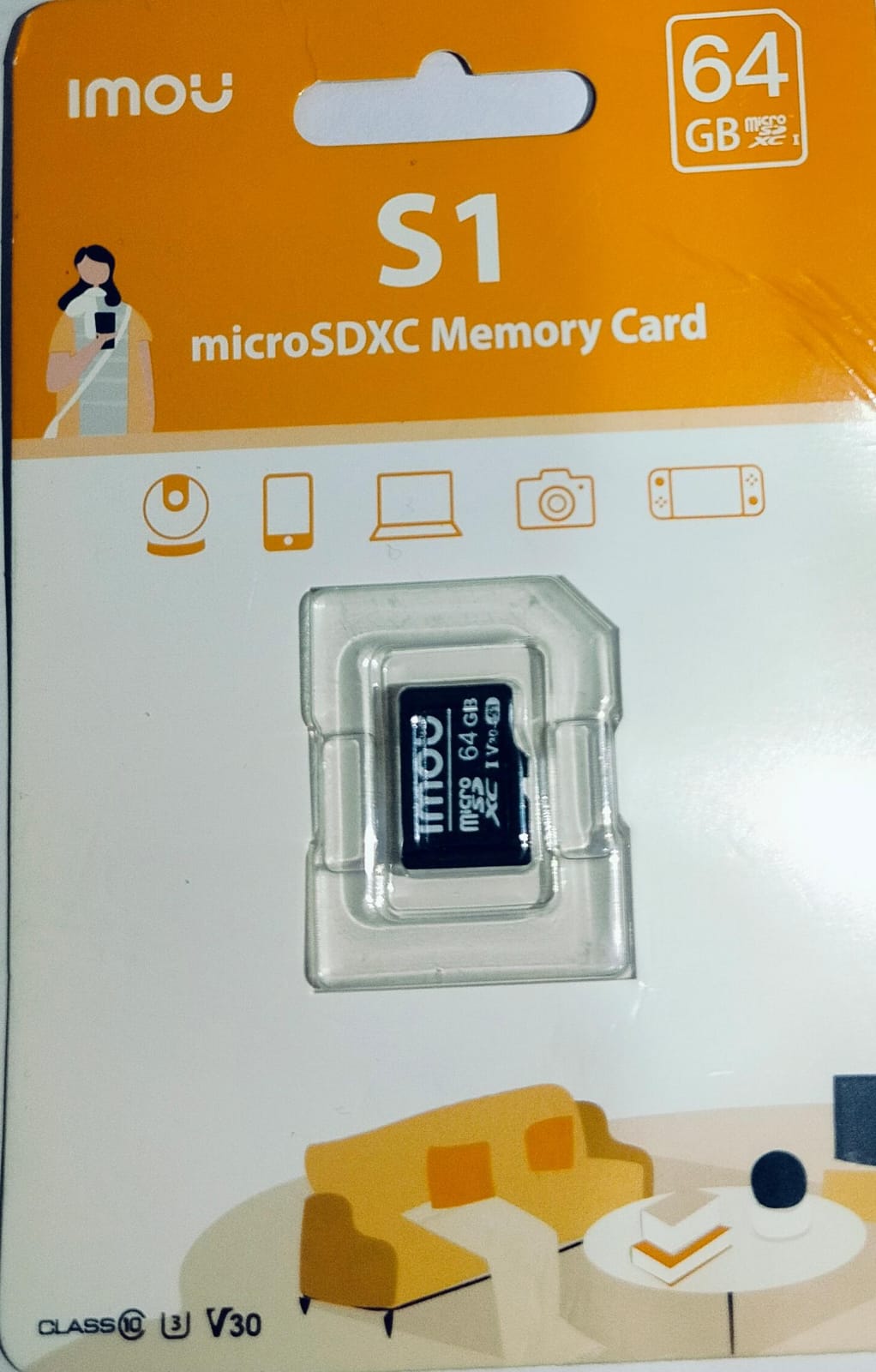 Imou 64GB MicroSDXC Class 10 V30 Memory Card