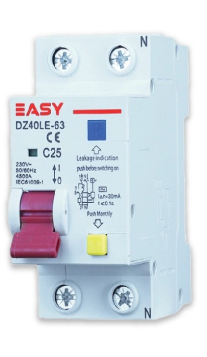 25A /40A RCBO (Residual Current Operated Circuit Breaker)