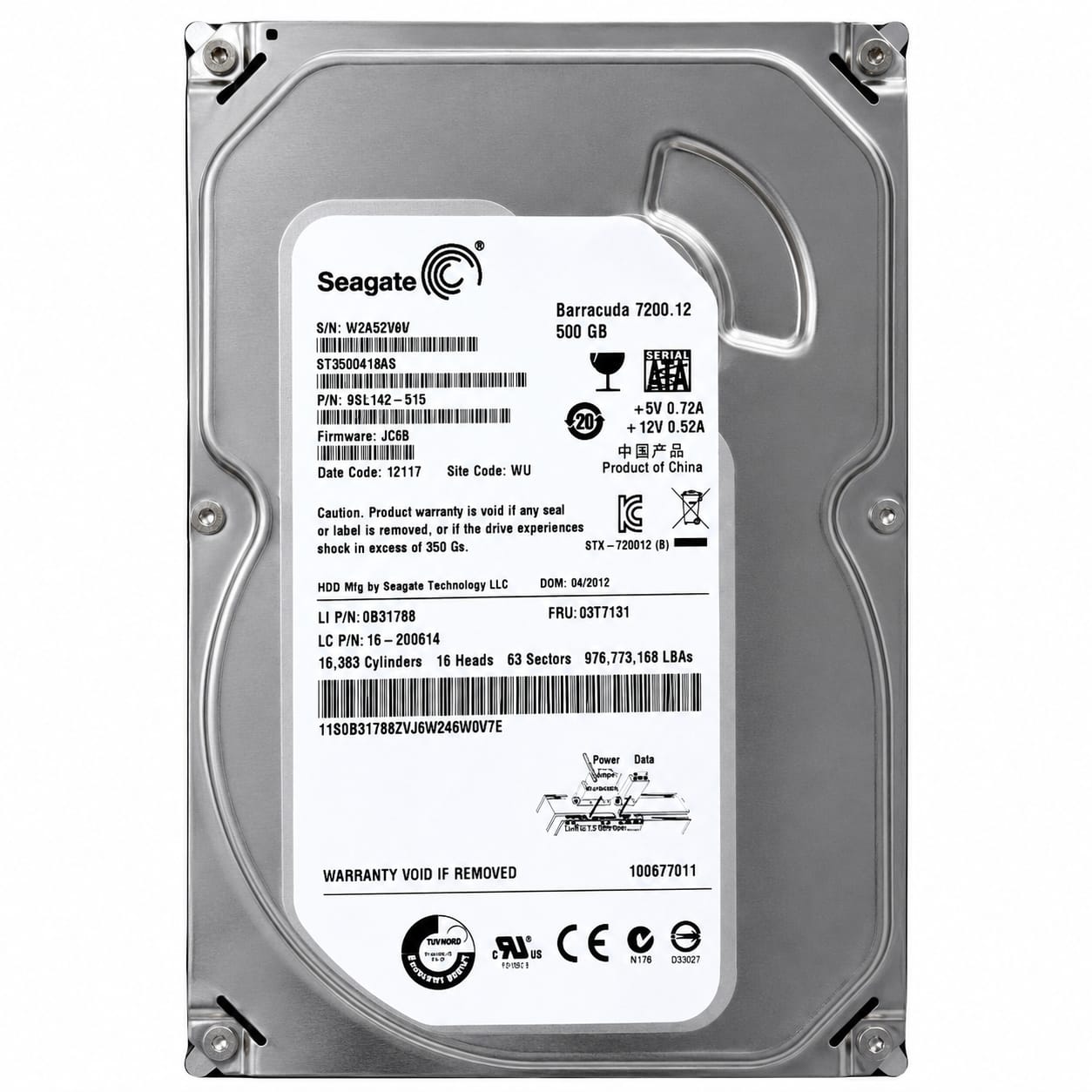 Seagate  500GB SATA Hard Disk Drive
